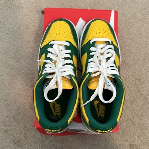 Nike Dunk Low men’s 5.5 women’s 7 green/yellow - Picture 4 of 9